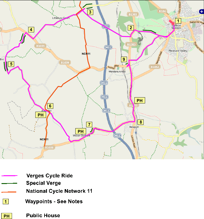 Cycle Ride 1 map